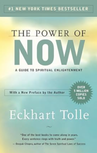 Cover of 'The Power of Now' book by Eckhart Tolle, featuring a serene sky and title text, ideal for mindfulness and personal growth.